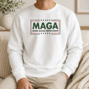 Official MAGA Make Algae Grow Again Political Parody Meme Team Algae 2026 Sweater