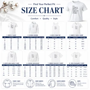 Size chart for Hot Awesome Holy Wonderful Marvelous Omnipotent Righteous And Mighty Glorious with measurements in inches and cm