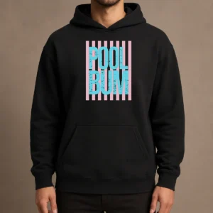 Funny Premium Pool Bum Retro Stripes Sunshine Hoodie