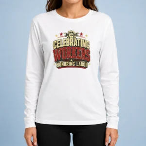 Good Nice Labour Day Pride Celebrating Workers Retro Distresse Long Sleeve Shirt