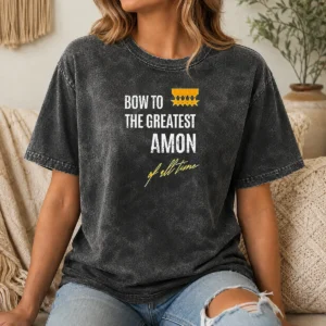 Official Bow To The Greatest Amon Of All Time Washed T-Shirt