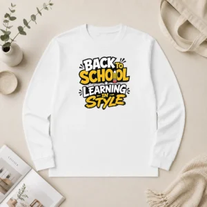 Good Official Back To School Learning In Style Silhouette Long Sleeve Shirt