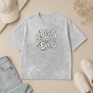 Nice Funny Best Grandparents Ever Sketch For Family Love Washed T-Shirt