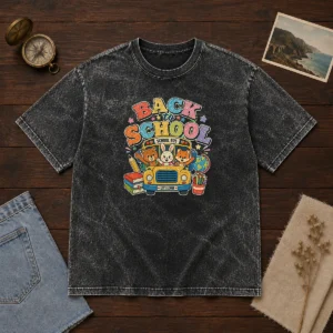 Hot Back To School Vintage Washed T-Shirt