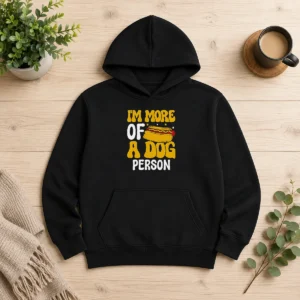 Pretty Hotdog Lover I'M More A Dog Person Hoodie