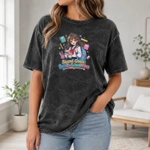 Hot Pretty Back To School Anime Squad Goals Washed T-Shirt