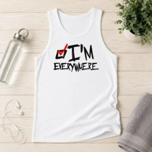 Awesome Nice I'M Everywhere Checkbox Symbol Graphic Text Tank Top
