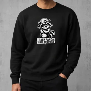Funny Jimothy Viral Raccoon Trash Panda Stencil Sweater