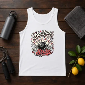 Original Bowling For Strike Tattoo Tank Top