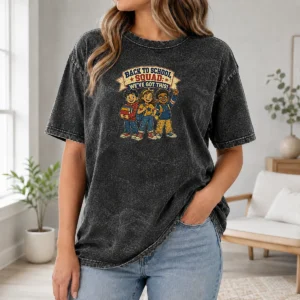Good Back To School Squad Retro Distressed Washed T-Shirt
