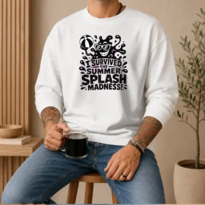 Hot Summer Splash Amoeba Silhouette Sweater