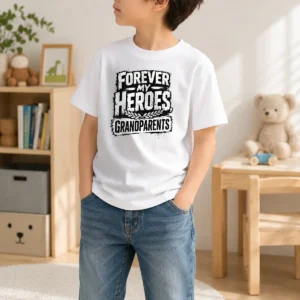 Awesome Hot Grandparents Day Heroes Streetwear For Family Gratitud Kids T-Shirt