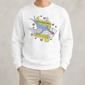 Nice Original From Shinedown With Love Swallow Bird Carrying Letter Rock Music Sweater