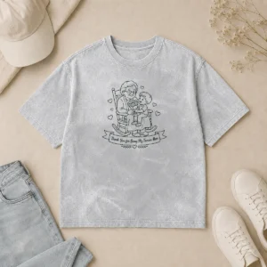 Awesome Top Grandparents Day Line Art Forever Hero Washed T-Shirt