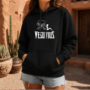 Top Vesuvius Volcano Pin Up Girl Retro Italy Hoodie