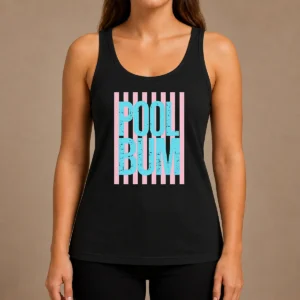 Funny Premium Pool Bum Retro Stripes Sunshine Tank Top