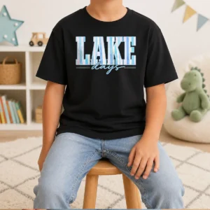 Original Ake Days Striped Summer Preppy Cottage Coastal Kids T-Shirt