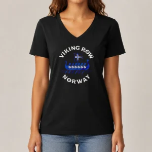 Nice Viking Row Norway Soccer Viking Ship Rowing V-Neck Shirt