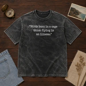 Awesome Birds Bron In Cage Washed T-Shirt