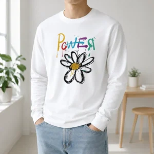 Funny Dragon Power World Tour Flower Handraw Long Sleeve Shirt