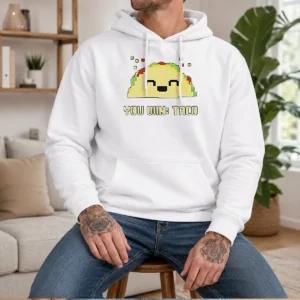 Awesome You Win Taco Pixel Art Gaming Cute Retro Hoodie
