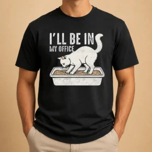 Nice Official I Will Be In My Office Funny Cat Meme Litter Box