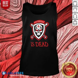 Top Officials Yesterday Is Dead Oklahoma Sooners Baseball Skull Tank Top