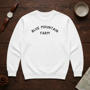 Funny Jon Bray Antique Style Blue Mountain Farm Sweater