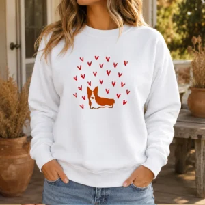Pretty Cute Corgi Dog Valentines Day Sweater