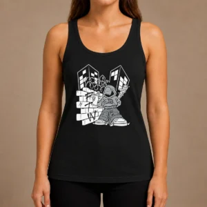Good Y2K Streetwear Graffiti Spray Paint Character Urban Aesthetic Tank Top