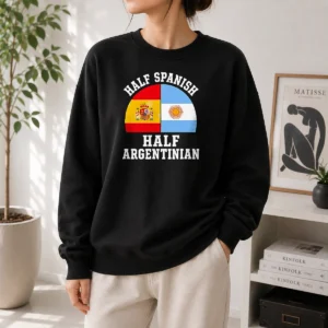 Official Half Spanish Half Argentinian Flags Sweater