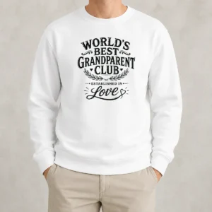Hot Nice Grandparents Day Worlds Best Club Line Art Sweater