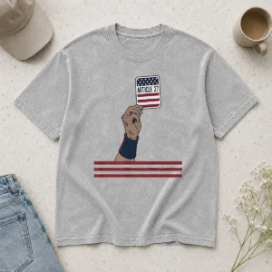 Perfect USA Article 27 Card printed on a soft washed t shirt with a vintage look