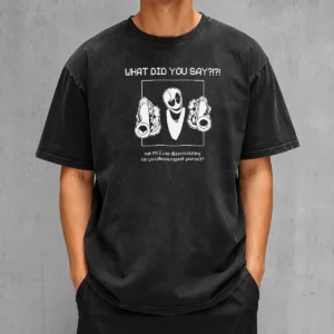 Nice WD Gaster What Did You Say Disassociating Meme Washed T-Shirt
