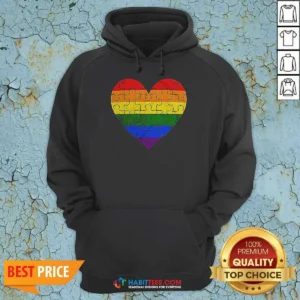Funny Homosexual Love Rainbow Heart Puzzle Hoodie