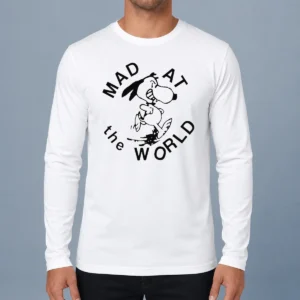 Pretty Snoopy Peanuts Mad At The World Long Sleeve Shirt