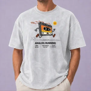 Nice Analog Running Washed T-Shirt