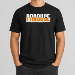 Original Produce By Orange Crush Logo t shirt in classic fit with vibrant orange graphic on front