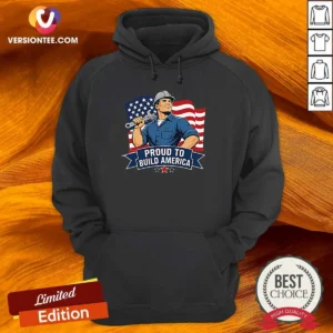 Awesome Labour Day Proud Blue Collar Worker Vector Hoodie