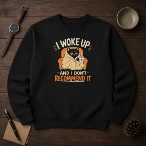 Original I Woke Up And I Don'T Recommend It Geek Sweater