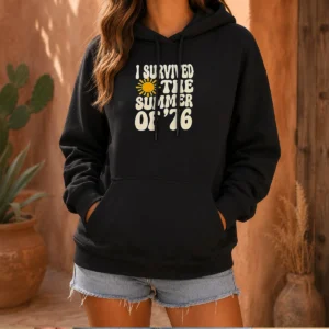 Pretty I Survived The Summer Of 1976 Retro Hoodie