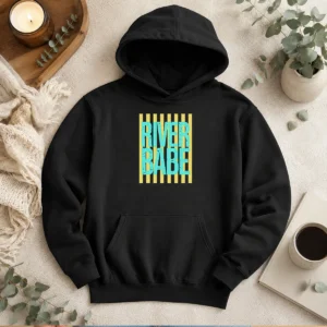 Funny River Babe Retro Stripes Sunshine Hoodie