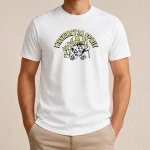 Good Washington Spirit Mascot Soccer Ball Character t shirt showing a vibrant graphic on a comfortable cotton tee