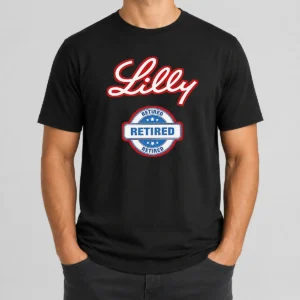 Premium Lilly Retired t shirt in white, featuring a classic crew neck and short sleeves