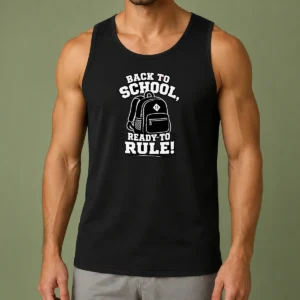 Premium Back To School Ready To Rule Silhouette Tank Top