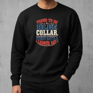 Official Labour Day Vintage Blue Collar Pride Sweater
