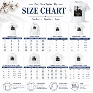 Size chart for Nice Beaten So Badly He Lost Most Of His Teeth The Comeback Took 7 Years with measurements in inches and cm
