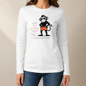 Hot Affe Mit Kurzer Hose Long Sleeve Shirt