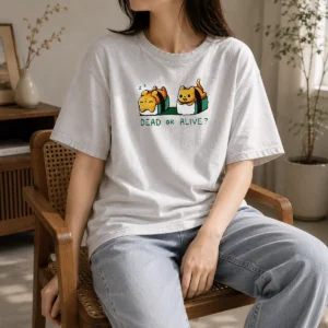 Official Cat Sushi Dead Or Alive Washed T-Shirt