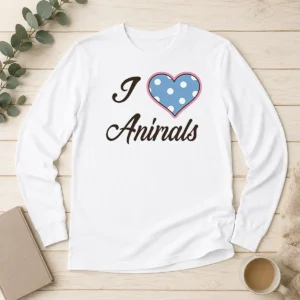 Nice I Love Animals Long Sleeve Shirt